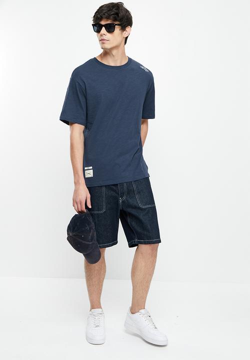 Vertigo - Vertigo embroidered crew tee - mood indigo