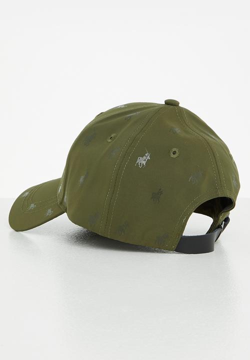 POLO - 6 Panel monogram peak - olive