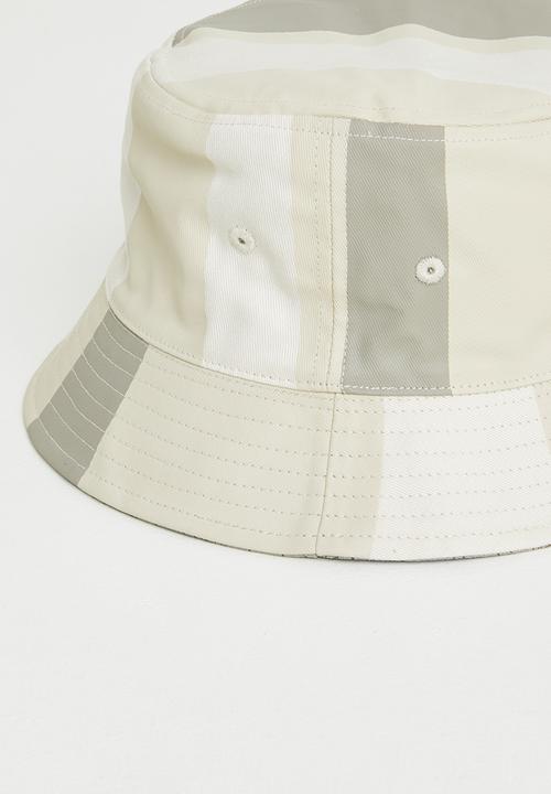 POLO - Colour block monogram reversible bucket - stone