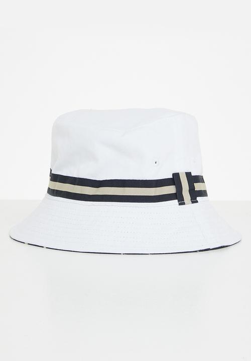 POLO - Classic monogram reversible bucket - white