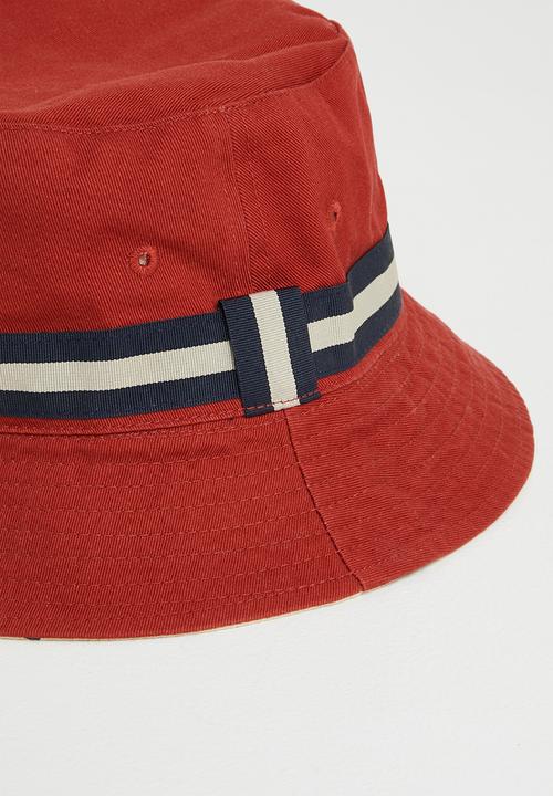 POLO - Classic monogram reversible bucket - red
