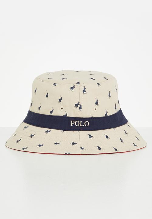 POLO - Classic monogram reversible bucket - red