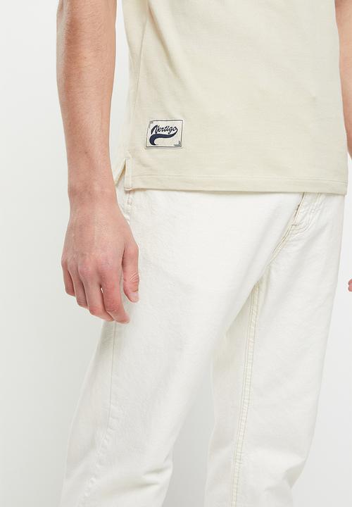 Vertigo - Vertigo running stitch embroidery golfer - bone white