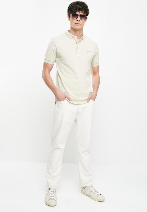 Vertigo - Vertigo running stitch embroidery golfer - bone white