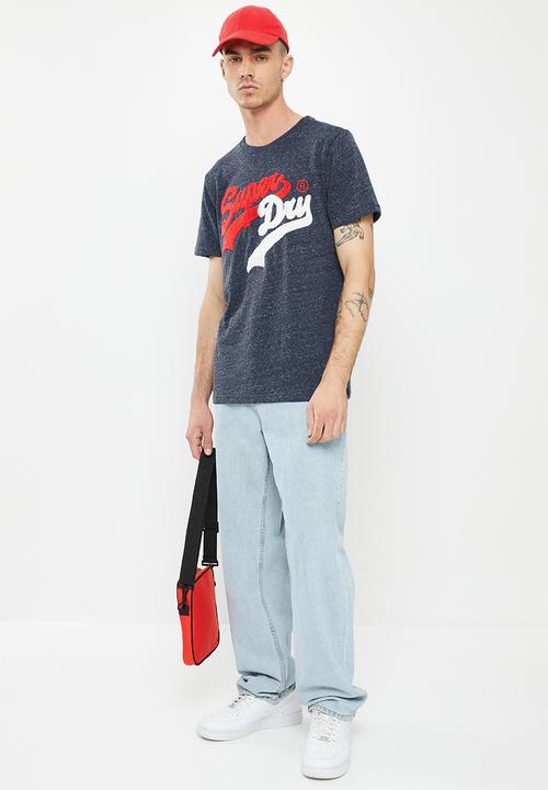 Superdry. - Vl source tee - navy marl