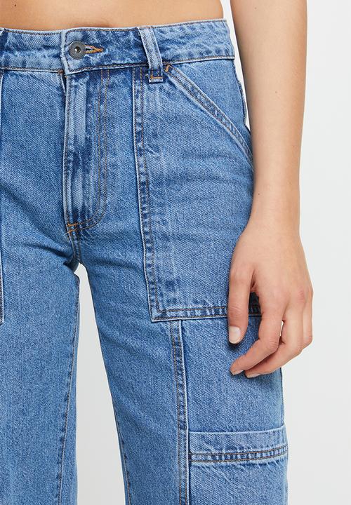 Cotton On - Utility straight leg jean - stormy blue