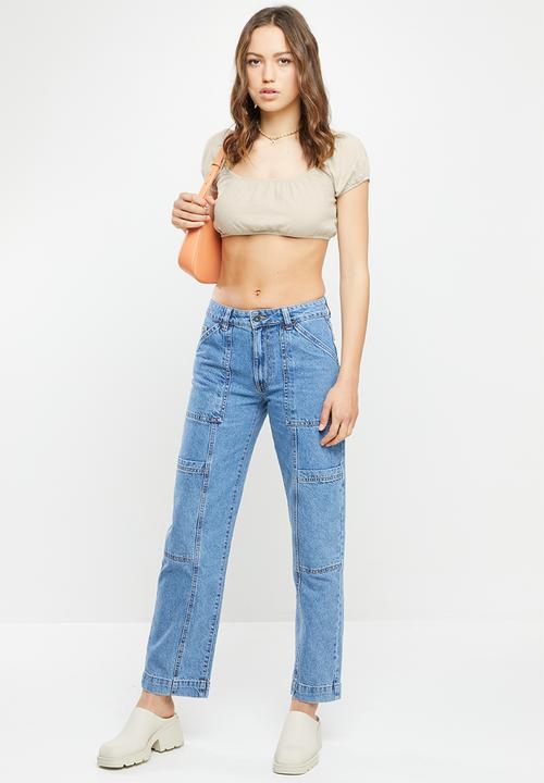 Cotton On - Utility straight leg jean - stormy blue