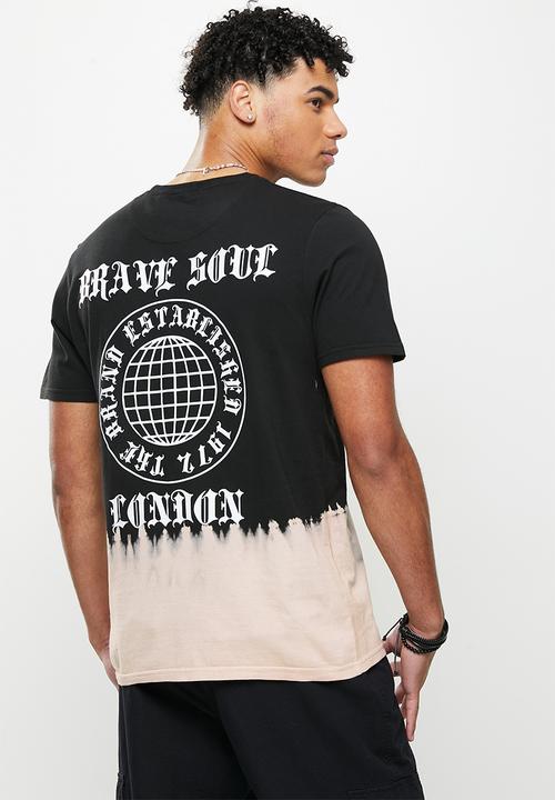Brave Soul - Mts-119nitric - black beach dip dye & optic white