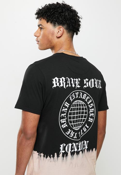 Brave Soul - Mts-119nitric - black beach dip dye & optic white