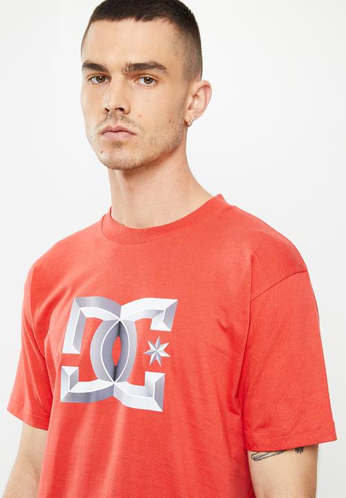 DC - Star bevelled t short sleeve- molten lava