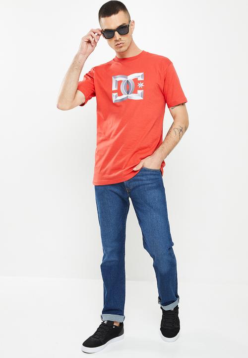 DC - Star bevelled t short sleeve- molten lava
