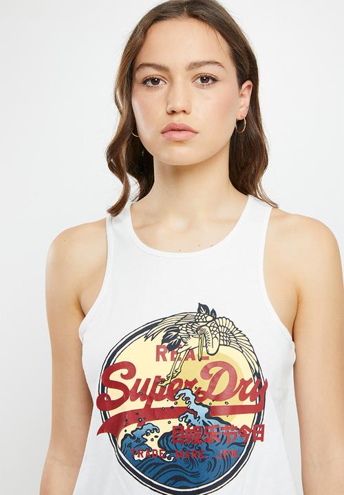 Superdry. - Vintage vl narrative vest - white