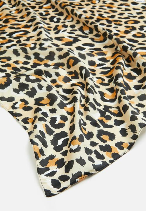 Superbalist - Leopard print neckerchief - beige & black
