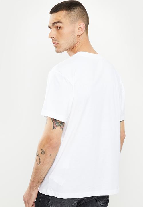 Calvin Klein - Mix media mesh pocket tee - bright white