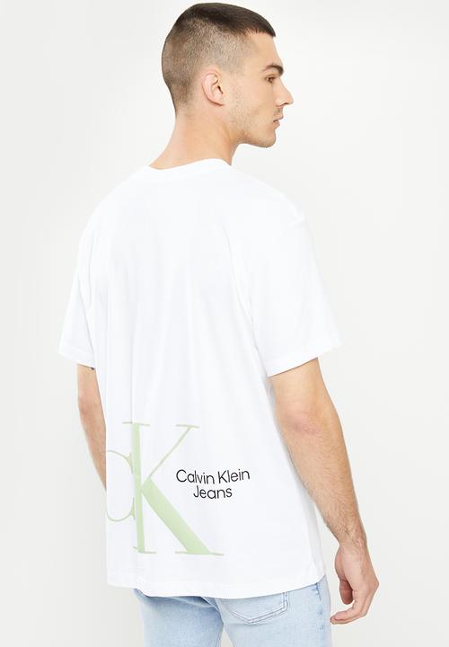 Calvin Klein - Dynamic ck back graphic tee - bright white