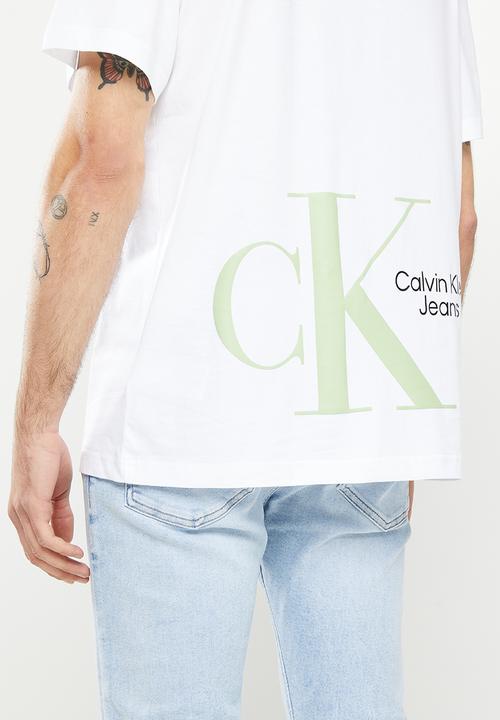 Calvin Klein - Dynamic ck back graphic tee - bright white