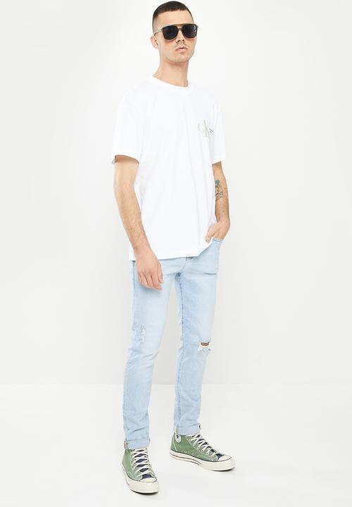 Calvin Klein - Dynamic ck back graphic tee - bright white
