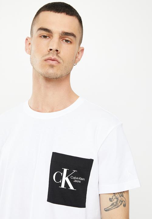 Calvin Klein - Dynamic ck contrast pocket tee - bright white
