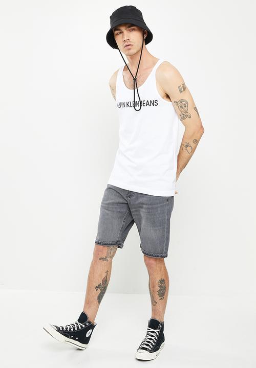 Calvin Klein - Institutional logo reg tank - bright white
