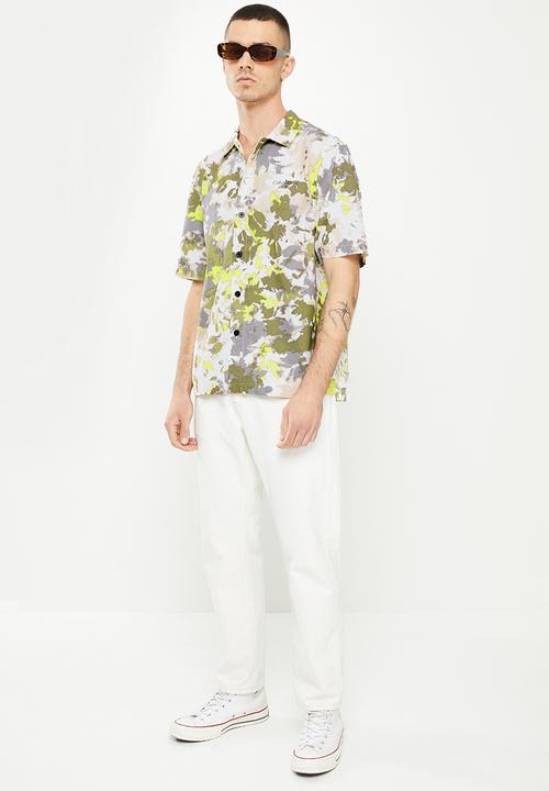 Calvin Klein - Logo aop short sleeve shirt - green