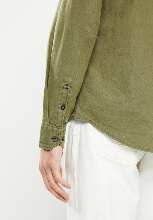 Calvin Klein - Linen blend shirt - burnt olive