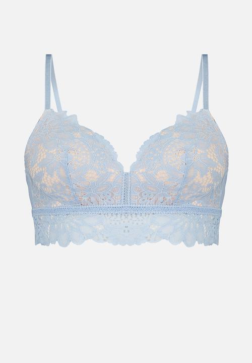 Hunkemoller - Shiloh non wired low bra - blue