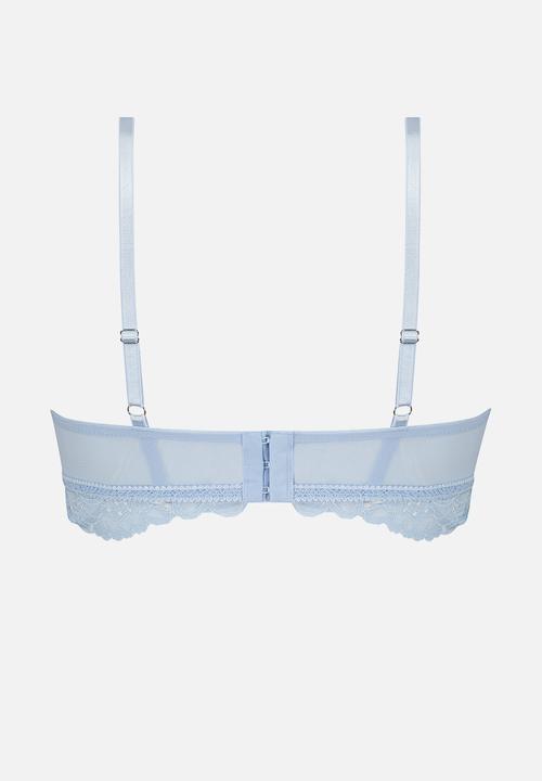 Hunkemoller - Shiloh non wired low bra - blue
