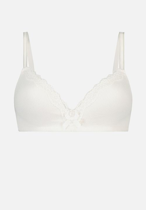 Hunkemoller - Lola non wired low bra - off white