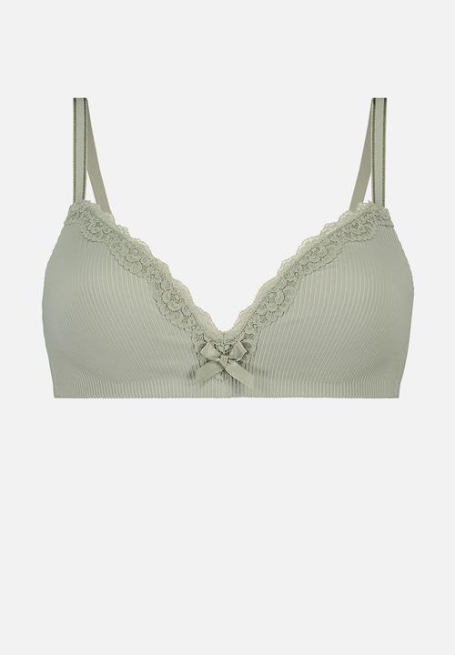 Hunkemoller - Lola non wired low bra - green