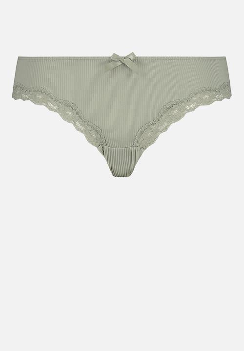 Hunkemoller - Lola brazilian panty - green