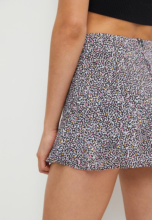 Blake - Co-ord printed skort - speckle multi colour
