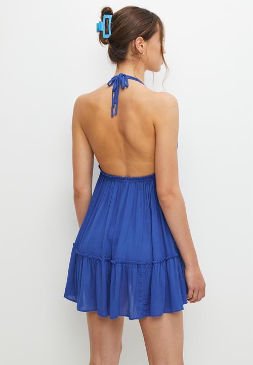Blake - Tiered mini fit and flare - cobalt