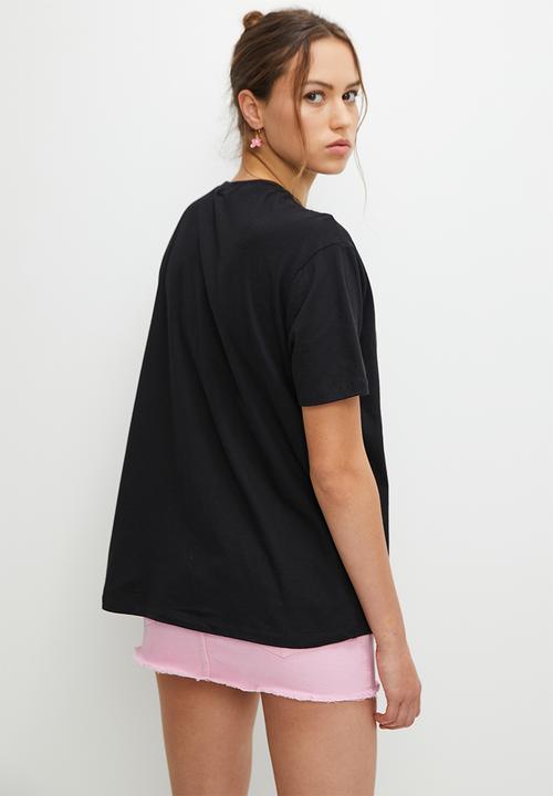 Blake - Graphic oversized tee -black