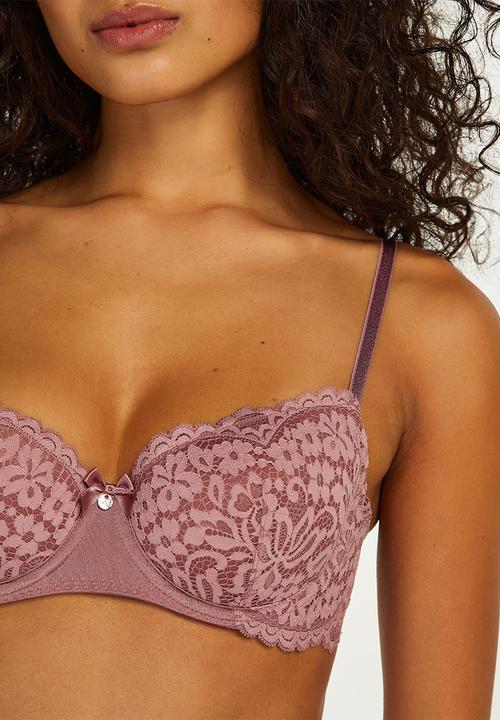 Hunkemoller - Rose padded bra - purple