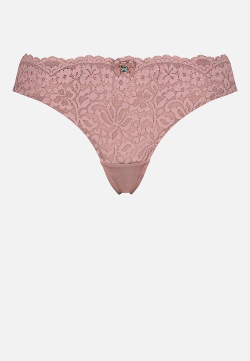 Hunkemoller - Rose string thong - purple