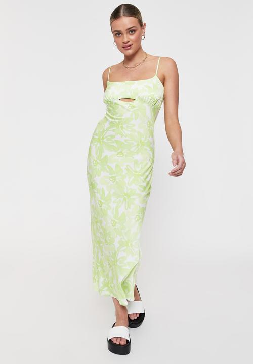 Supré  - Carla midi dress - daisy floral lemon lime