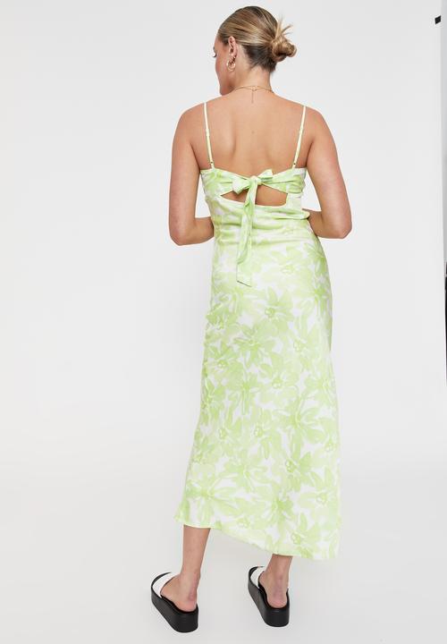 Supré  - Carla midi dress - daisy floral lemon lime