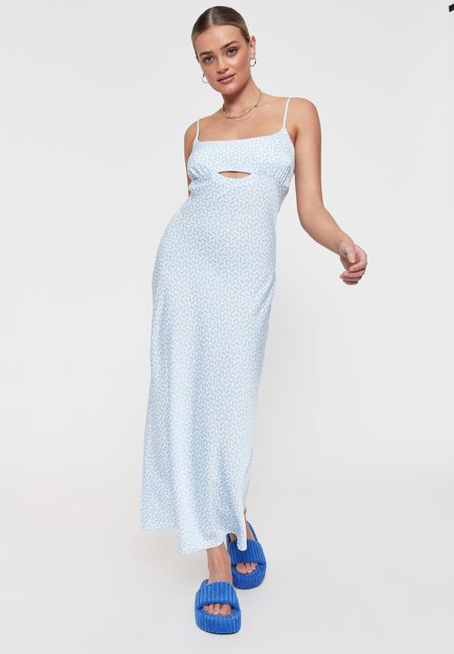 Supré  - Carla midi dress - donna geo periwinkle