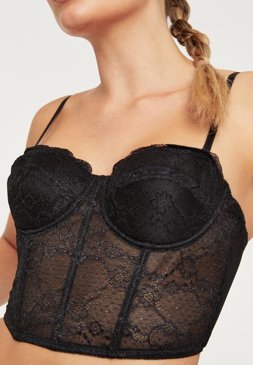 Supré  - Kate lace corset - black