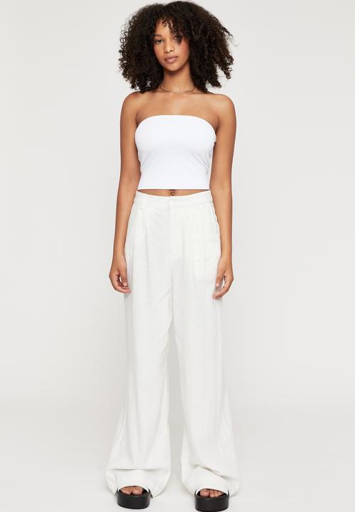 Supré  - Kendall wide leg pant - white