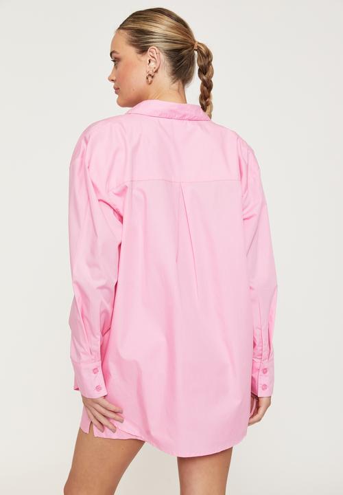 Supré  - Tessa casual oversized shirt - bubble gum