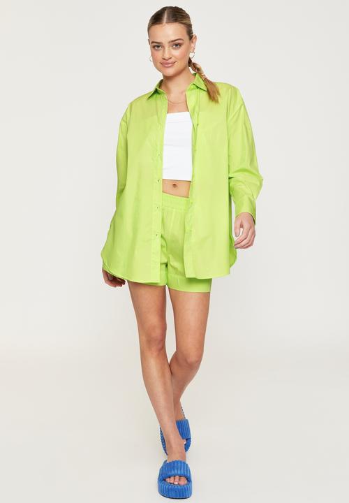 Supré  - Tessa casual oversized shirt - lime pop