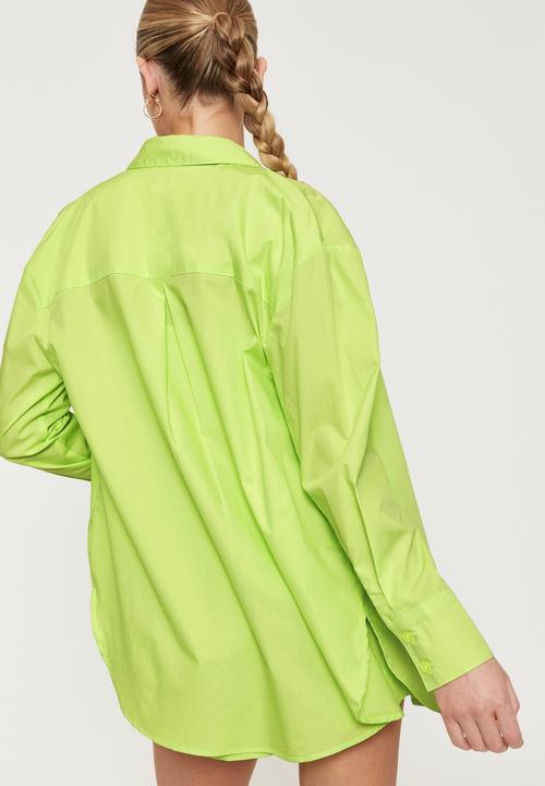 Supré  - Tessa casual oversized shirt - lime pop