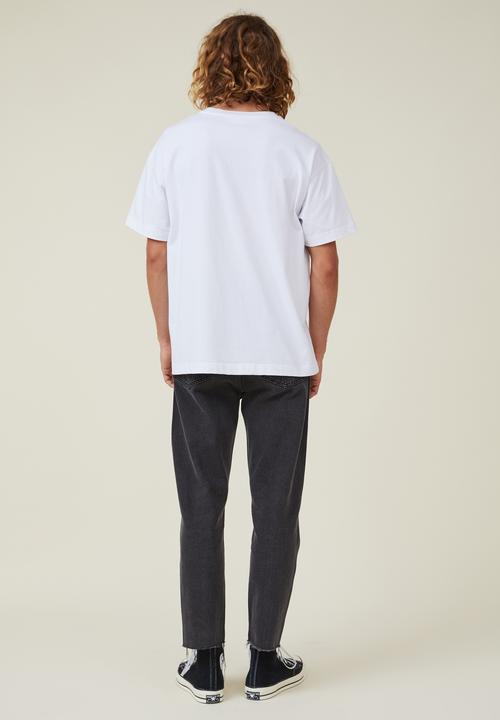 Cotton On - Crop tapered jean - raw hem black dawn