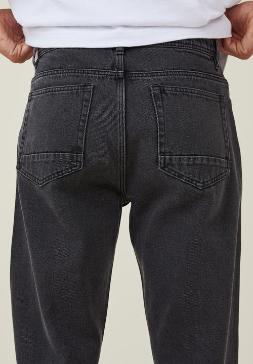 Cotton On - Crop tapered jean - raw hem black dawn