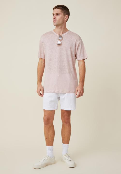 Cotton On - Loose fit linen T-shirt - dusty blossom
