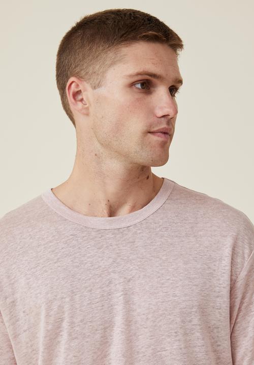 Cotton On - Loose fit linen T-shirt - dusty blossom