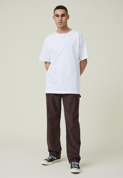 Cotton On - Loose fit pant - carpenter chocolate cord