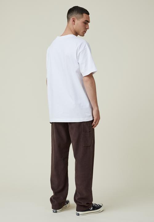 Cotton On - Loose fit pant - carpenter chocolate cord