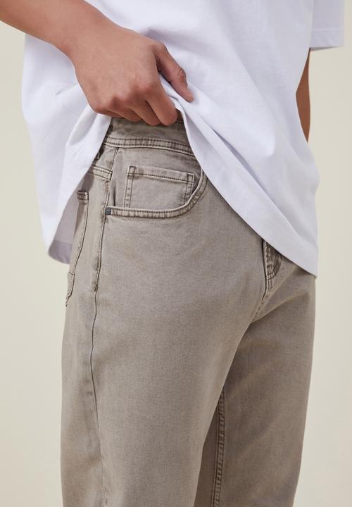 Cotton On - Relaxed tapered jean - washed oatmeal